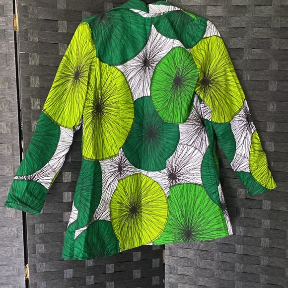 Green Print Blazer & Skirt Matching Sets - Picture 9 of 9